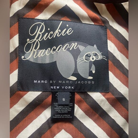 Marc by Marc Jacobs Rickie Raccoon Womens Small Faux Fur Coat Button Up $698 - Picture 5 of 6